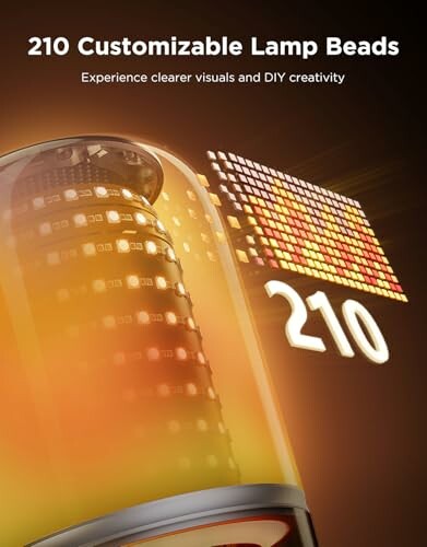 210 customizable lamp beads with clear visuals and DIY creativity.