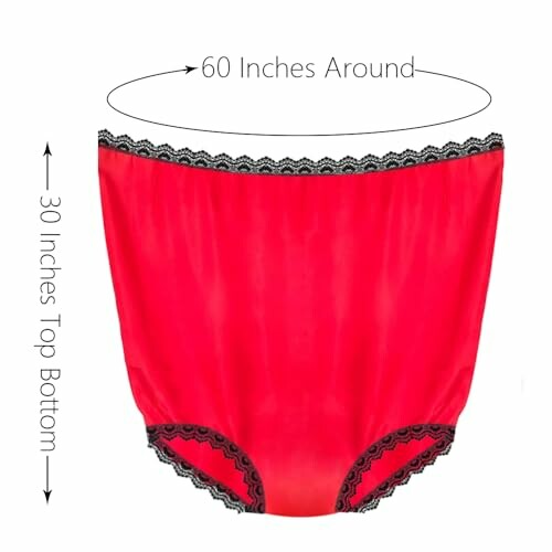 Red lingerie with lace trim and soft material details.