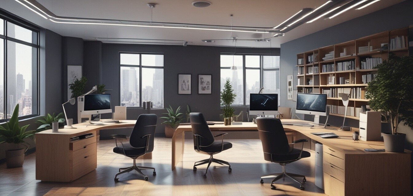 Modern office workspace