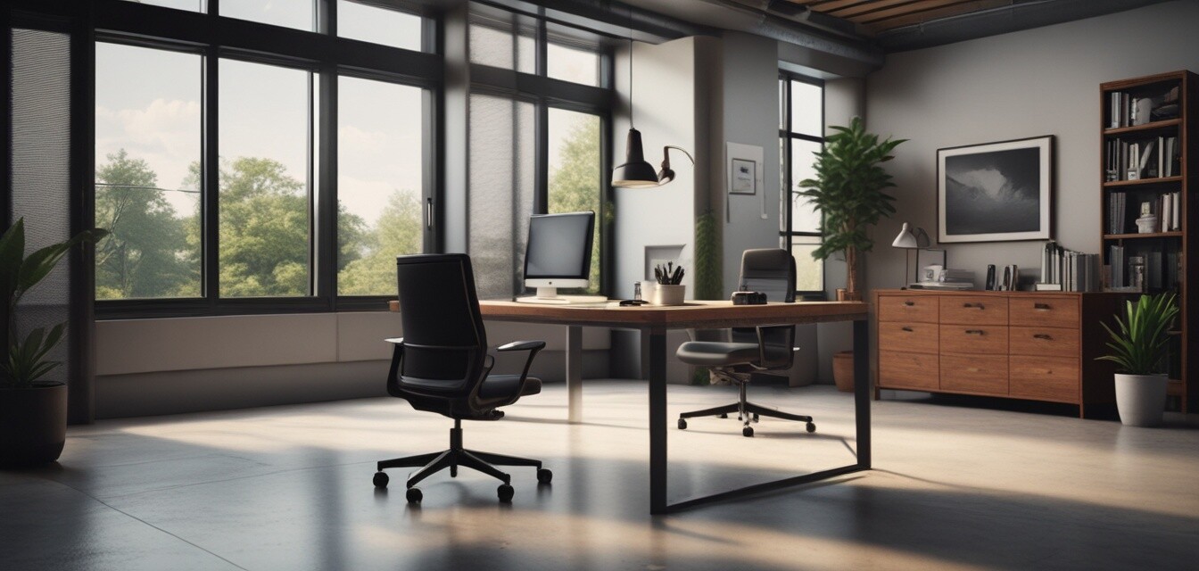 Modern office with noise-cancelling technology